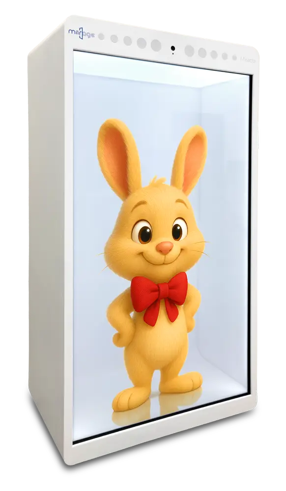 Black Display with Character
